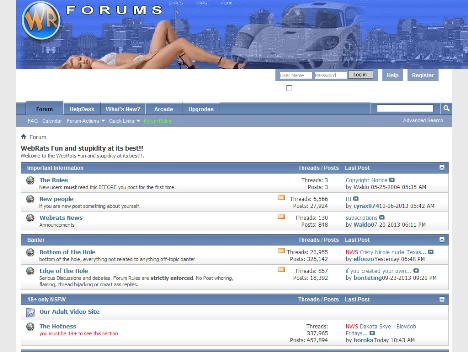 Screenshot of an internet discussion forum