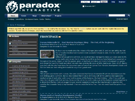 Paradox Interactive - The new Paradox Forum is now online. :)  .paradoxplaza.com/forum/forums/