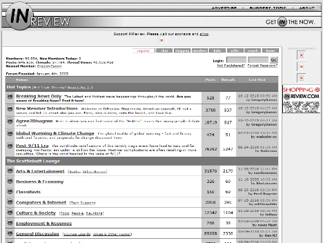 Screenshot of an internet discussion forum